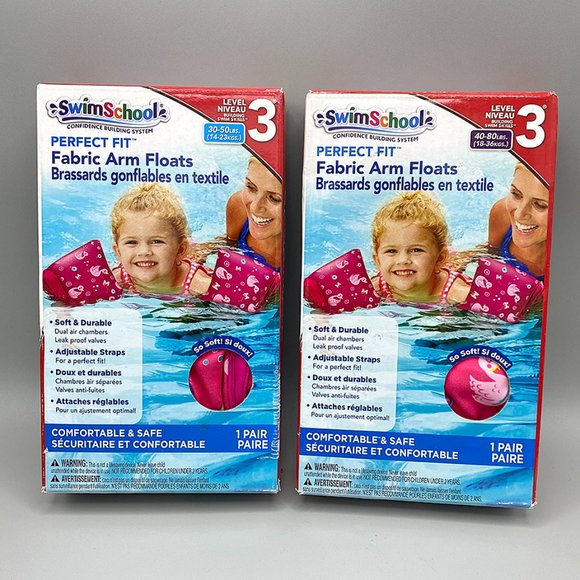 Fabric Arm Floats, Pink Swan – S/M or M/L - Picture 3 of 5